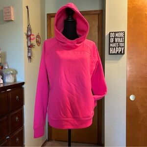 Under Armour Storm Cold Gear hot pink cowl neck pullover hoodie size L